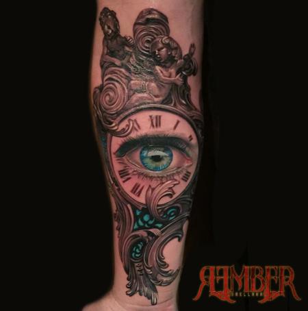 Tattoos - Blue eye with filigree - 114141